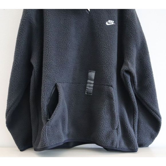 Nike DD5013 010 Men Sz 2XL-Tall Back High Pile Sherpa Fleece Hooded Pullover - Picture 6 of 10